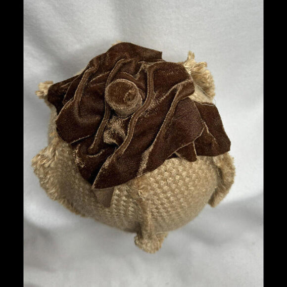 Fall Autum Boho Burlap And Velvet Pumpkin Pillows Set Of 4 - Picture 4 of 9